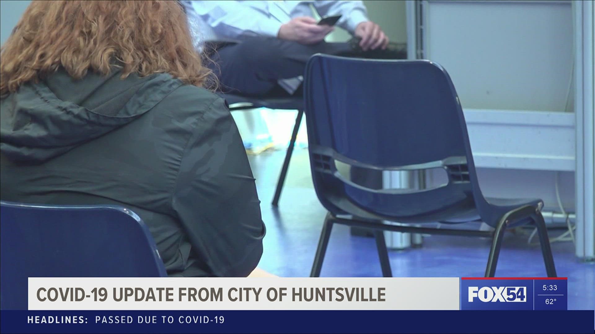 Leaders from the Huntsville community met at city hall on Wednesday to discuss updated COVID-19 concerns.