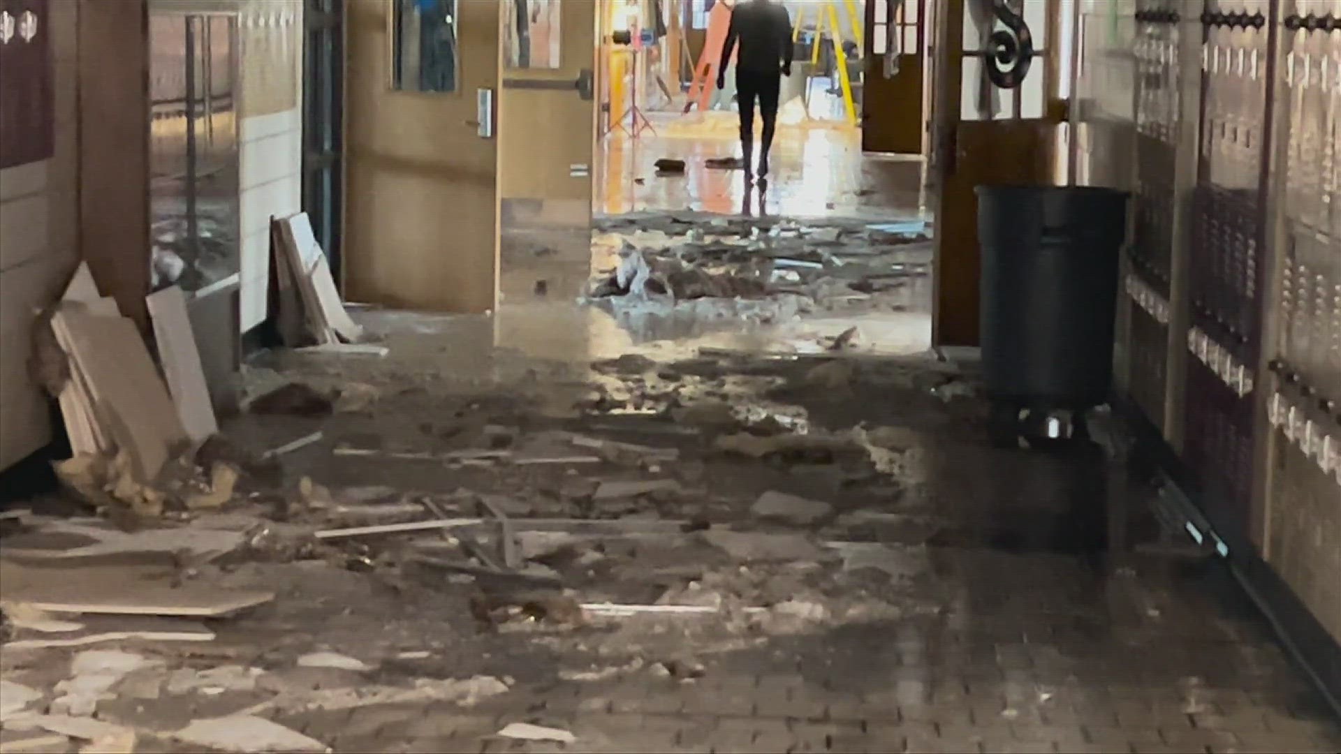 Students will have altered schedules going into next week due to the damage caused to the building.