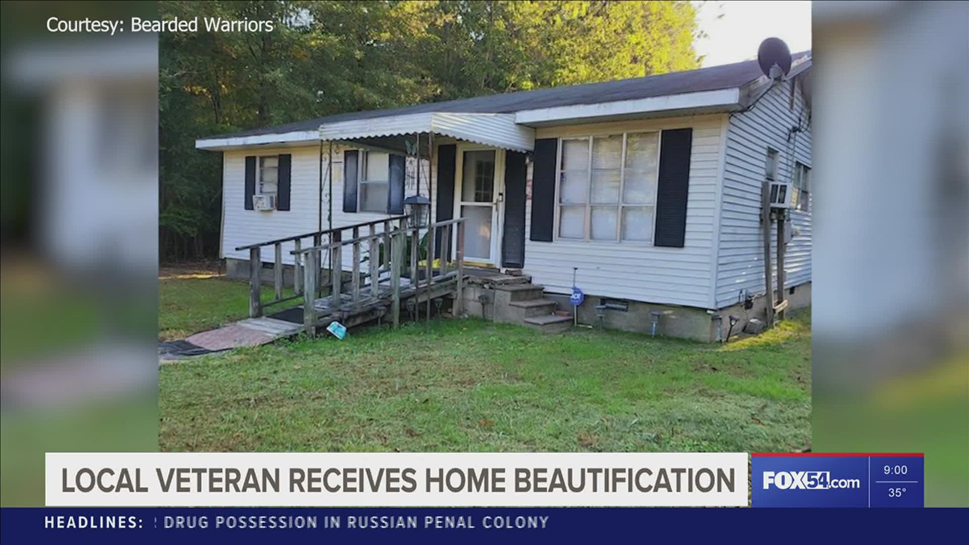 A Veteran living in Jackson County is receiving home repairs through volunteers from Home Depot, the Home Depot Foundation and Bearded Warriors.