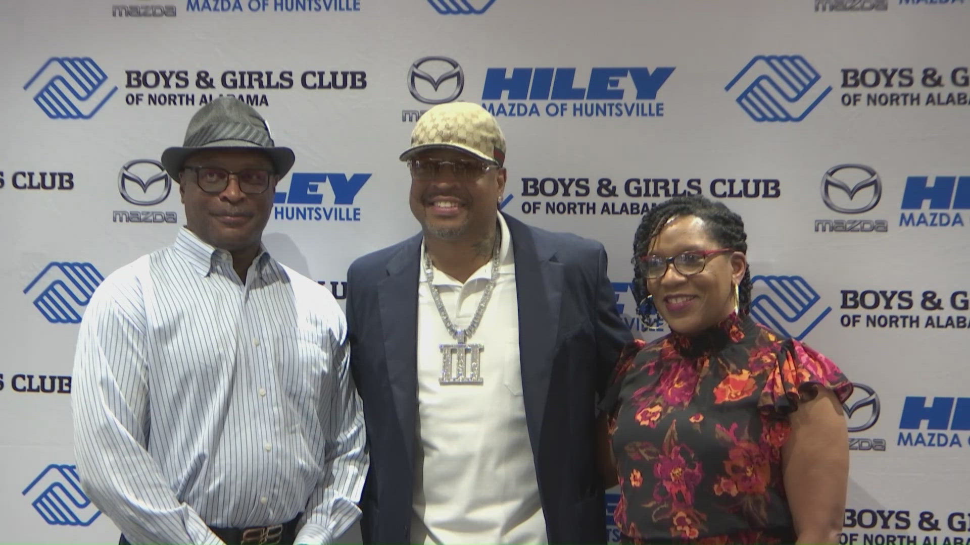 Allen Iverson, the MVP of the 2001 NBA season, made a trip to Huntsville Thursday to speak at the Boys & Girls Club Leaders and Legends Dinner