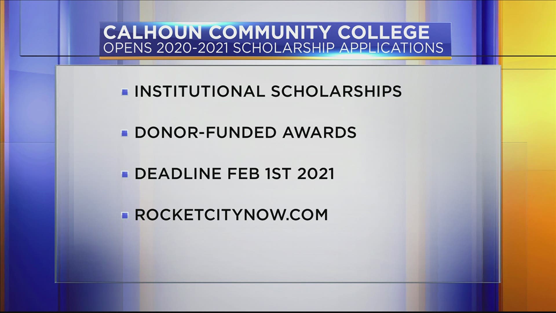 Calhoun Community College Scholarship Applications Open Up Rocketcitynow Com