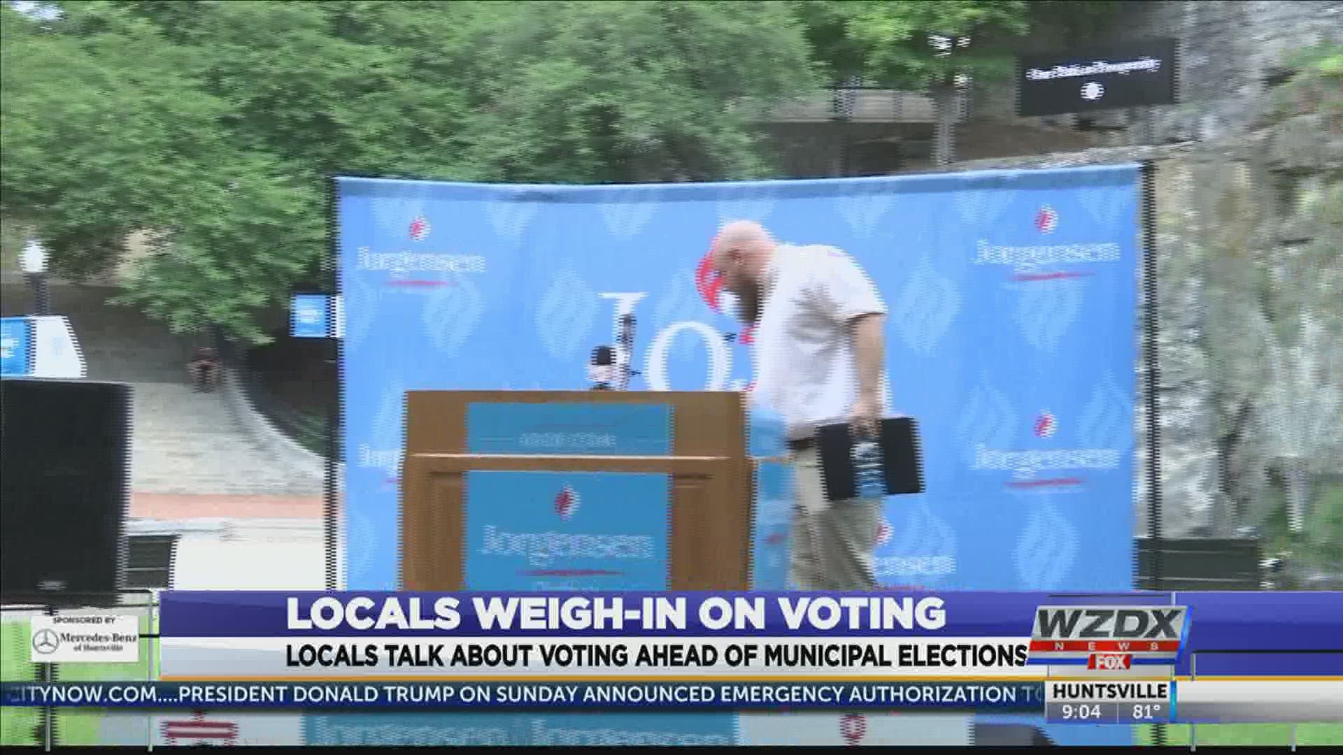 Locals speak on exercising the right to vote ahead of municipal elections on Tuesday August 25th.