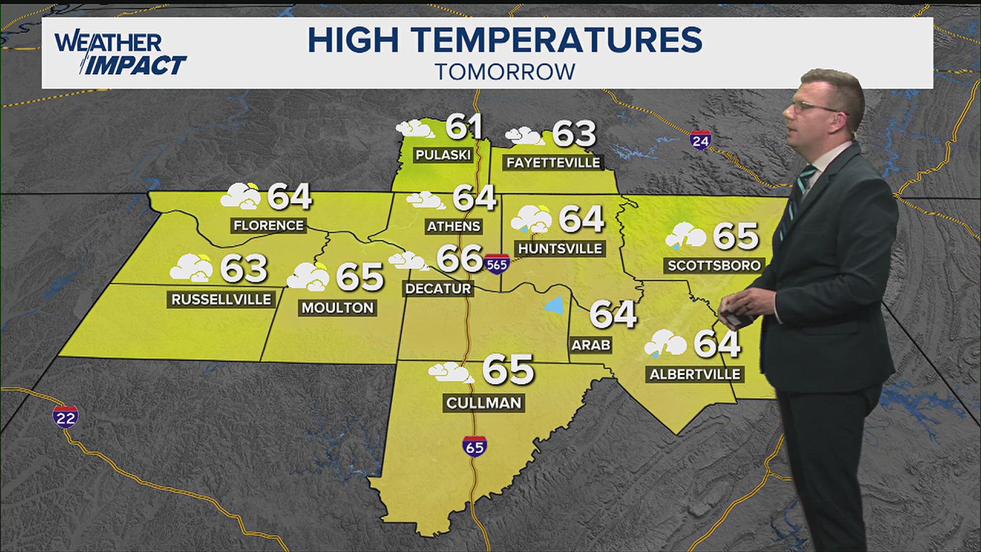 We'll finally get a taste of Fall after the rain exits the Tennessee Valley Thursday morning.