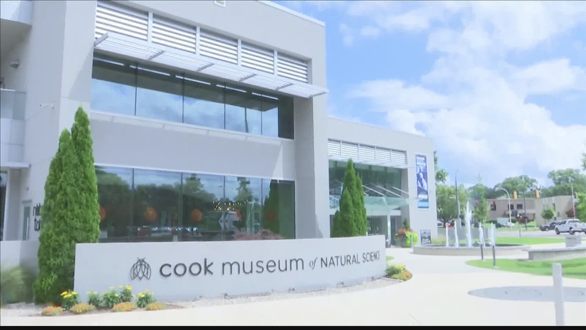 The Cook Museum of Natural Science will be open to the public on July 8th, at 9 a.m.