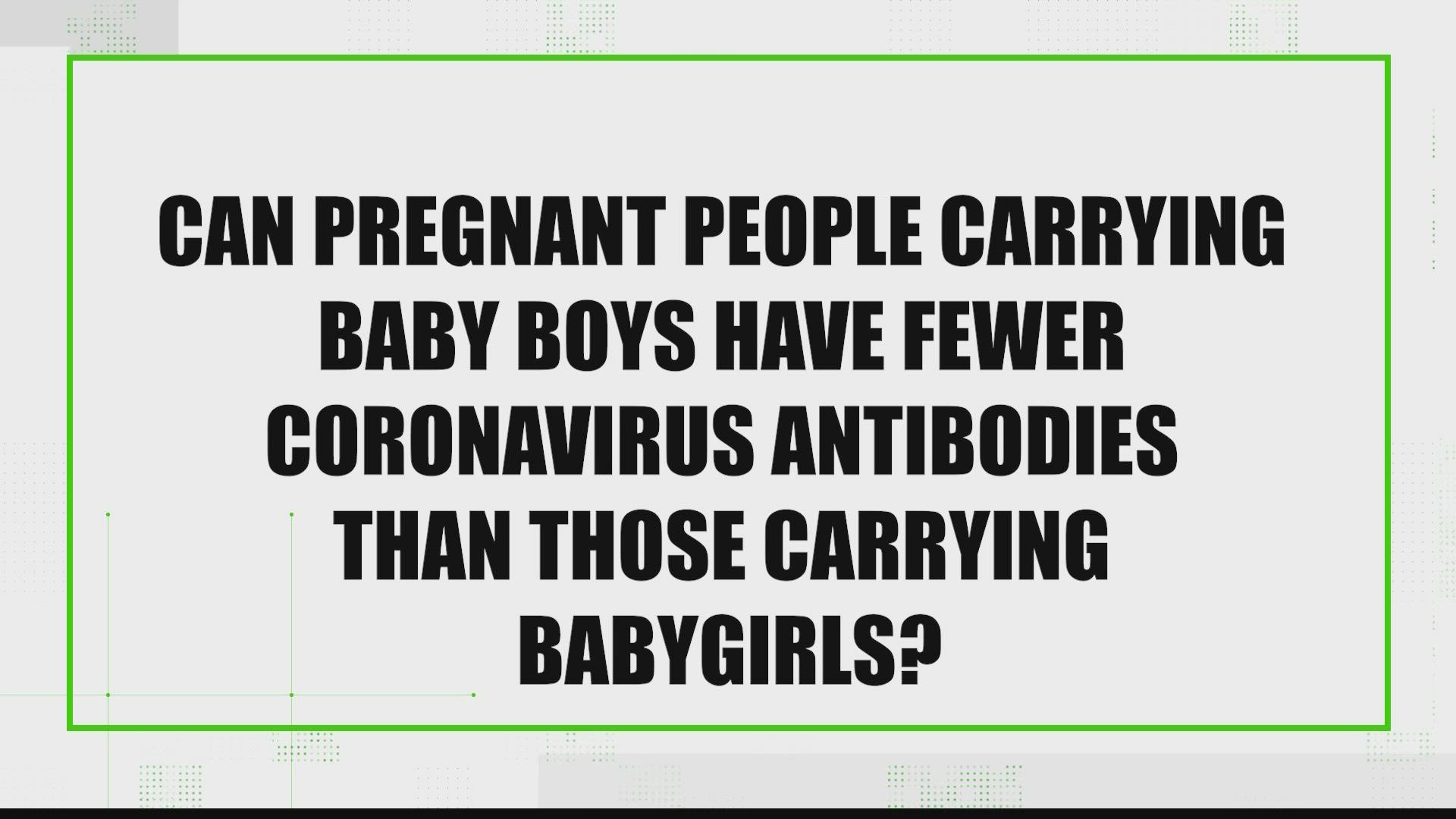 A small study was conducted with a sample of 38 people infected with COVID-19. One half carried boys, the other half carried girls.