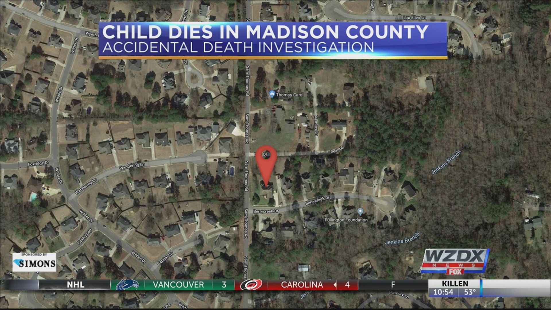 The Madison County Sheriff’s Office is currently investigating the accidental shooting death of a child. HEMSI confirmed they received a call around 2:45 p.m. Sunday afternoon that a child had been shot. They arrived at a residence at 101 Berrycreek Drive near Sam Thomas Road and transported the child to the Madison ER.