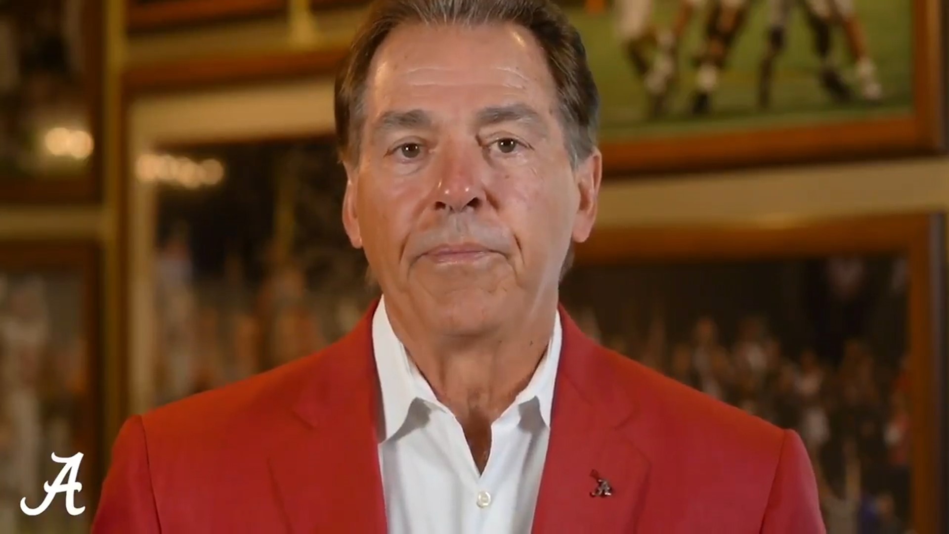 Alabama football coach Nick Saban released a video Tuesday afternoon warning fans to stay safe and healthy amidst the outbreak of COVID-19.