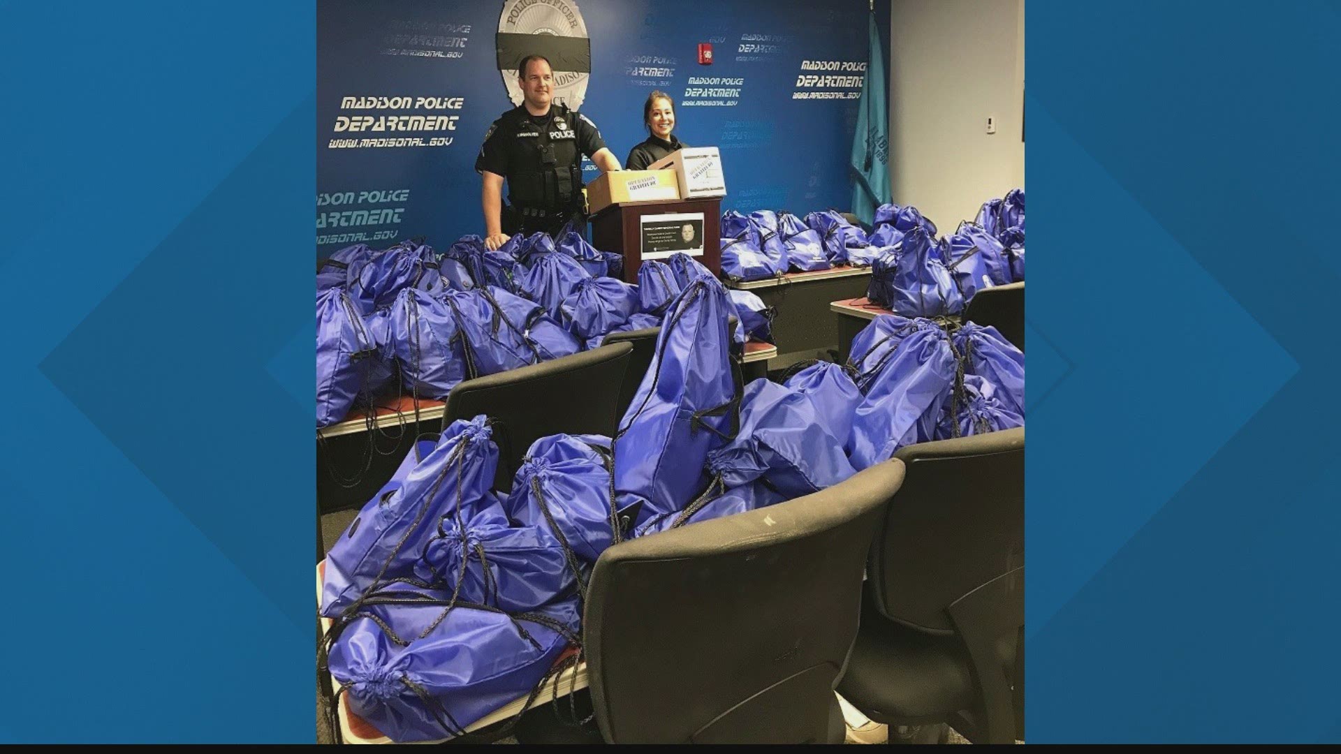 Lockheed Martin and Operation Gratitude delivered the goodie bags, which included cards and letters from all over the country.