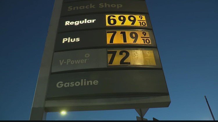 Gas prices have steadily fallen over the last couple of weeks