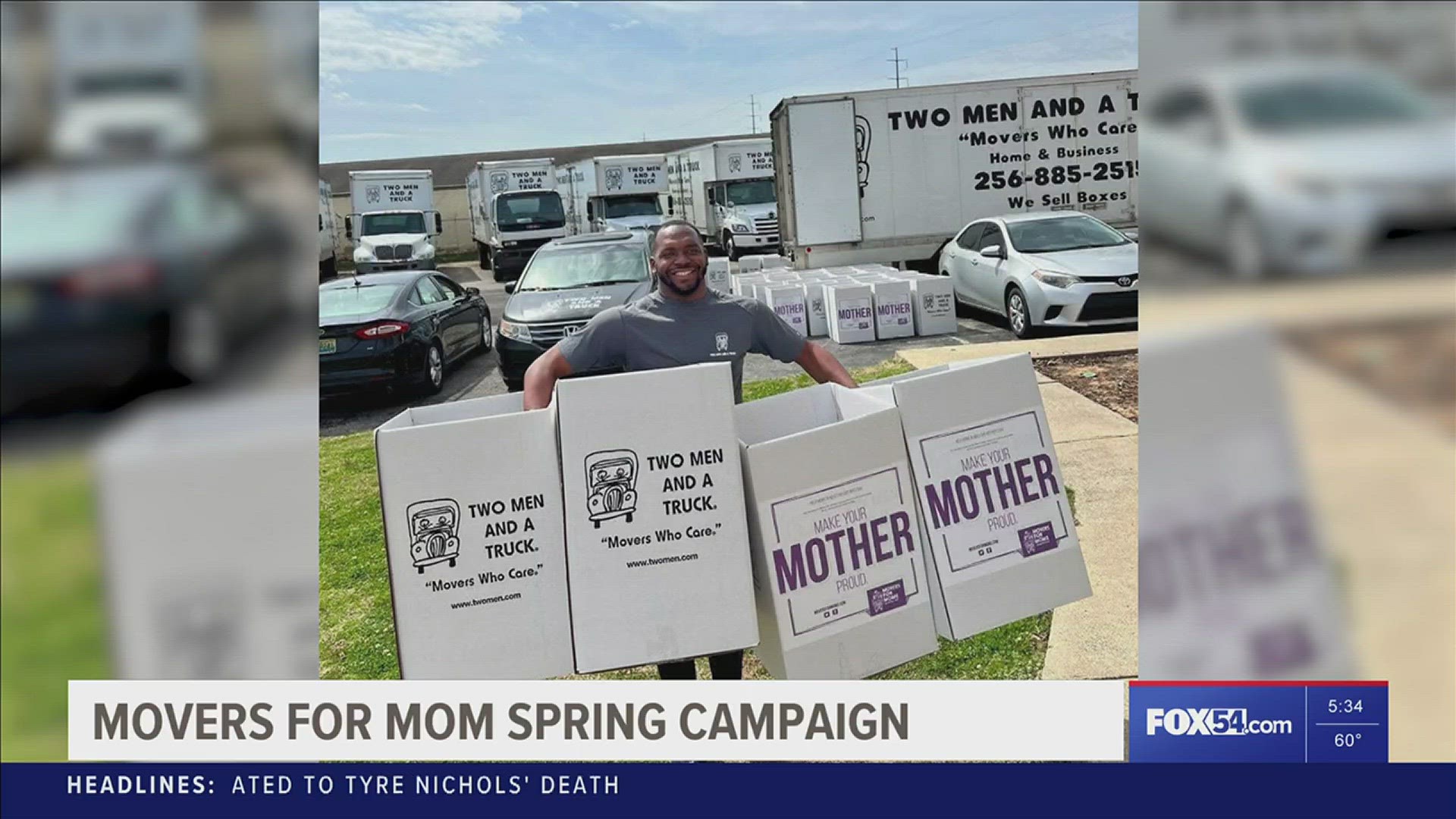 Two Men and a Truck "Movers for Moms" program collects personal items for moms in need to be delivered around Mother's Day.