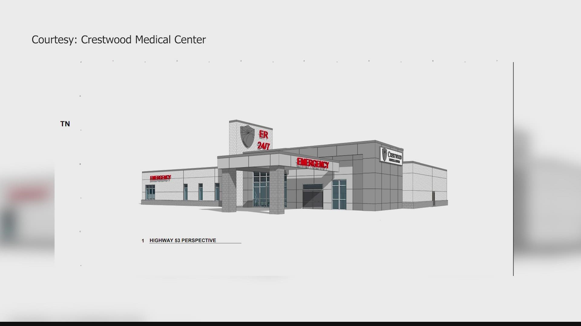 Crestwood Medical Center opening a stand-alone 24/7 emergency room in Harvest.