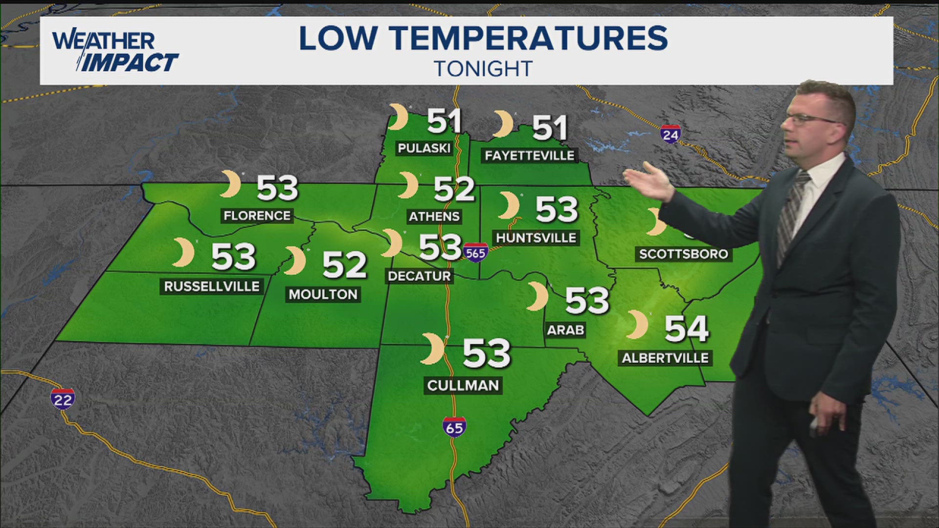 The beautiful weather will continue across the Tennessee Valley and even get a bit cooler.