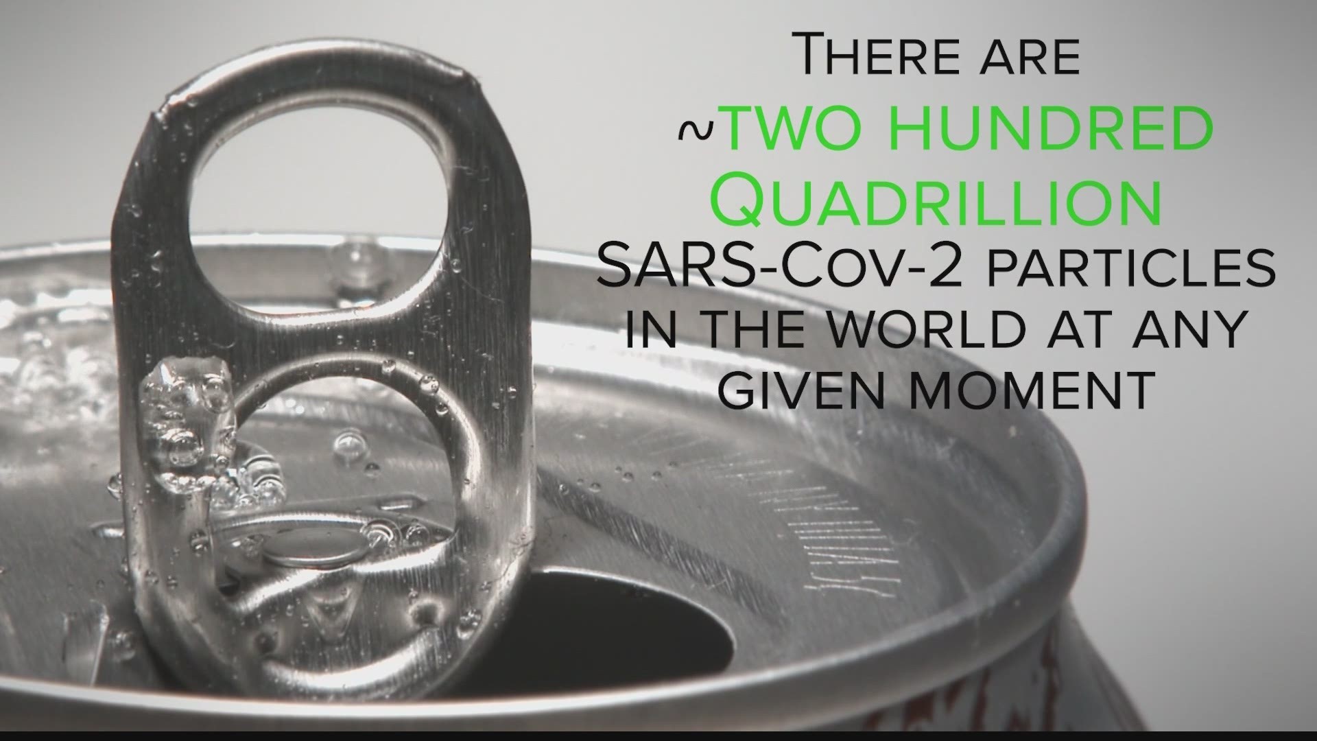 The VERIFY team looked into claims that all the COVID-19 particles in the world could fit into a can of soda.
