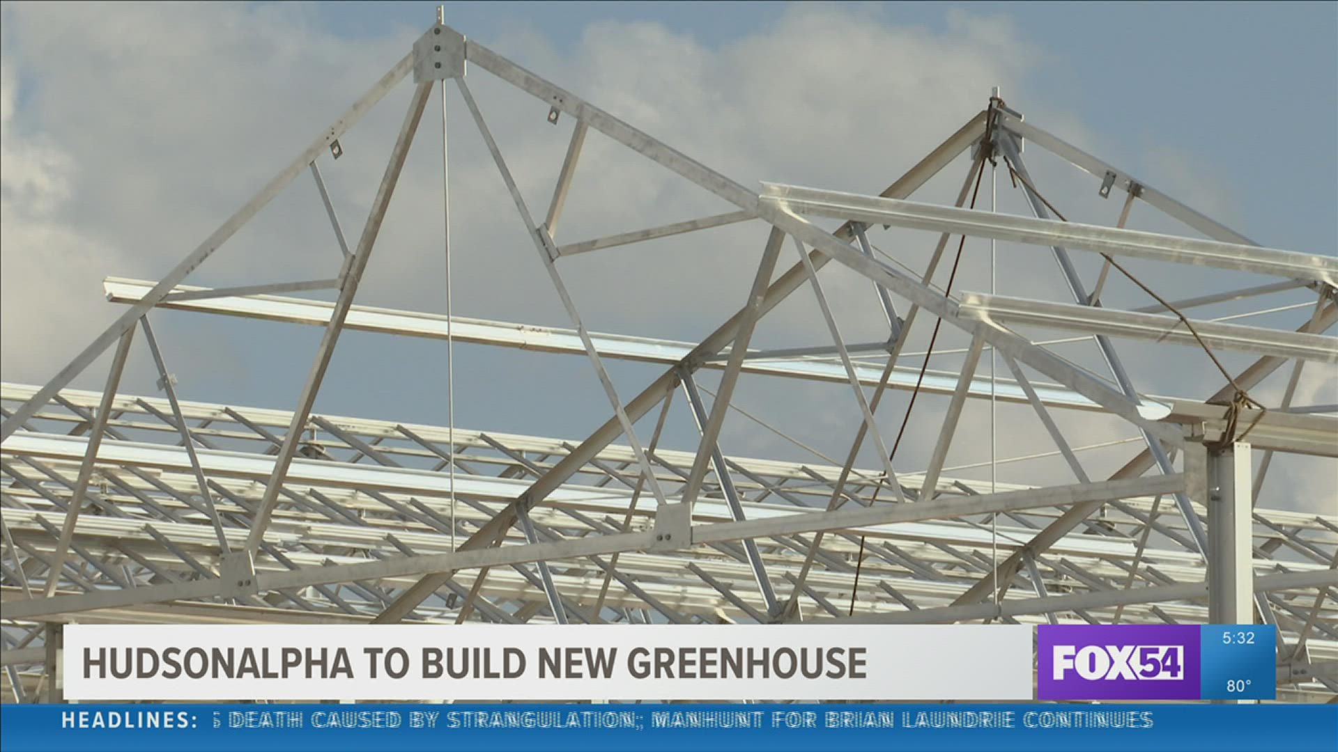 A new 6,000 square foot greenhouse at HudsonAlpha will boost research to improve Alabama agriculture.