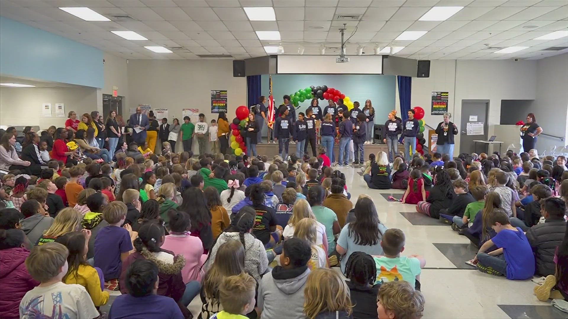 Huntsville school superintendent Dr. Clarence Sutton spoke at the event, in which Lee High School Choir also performed.