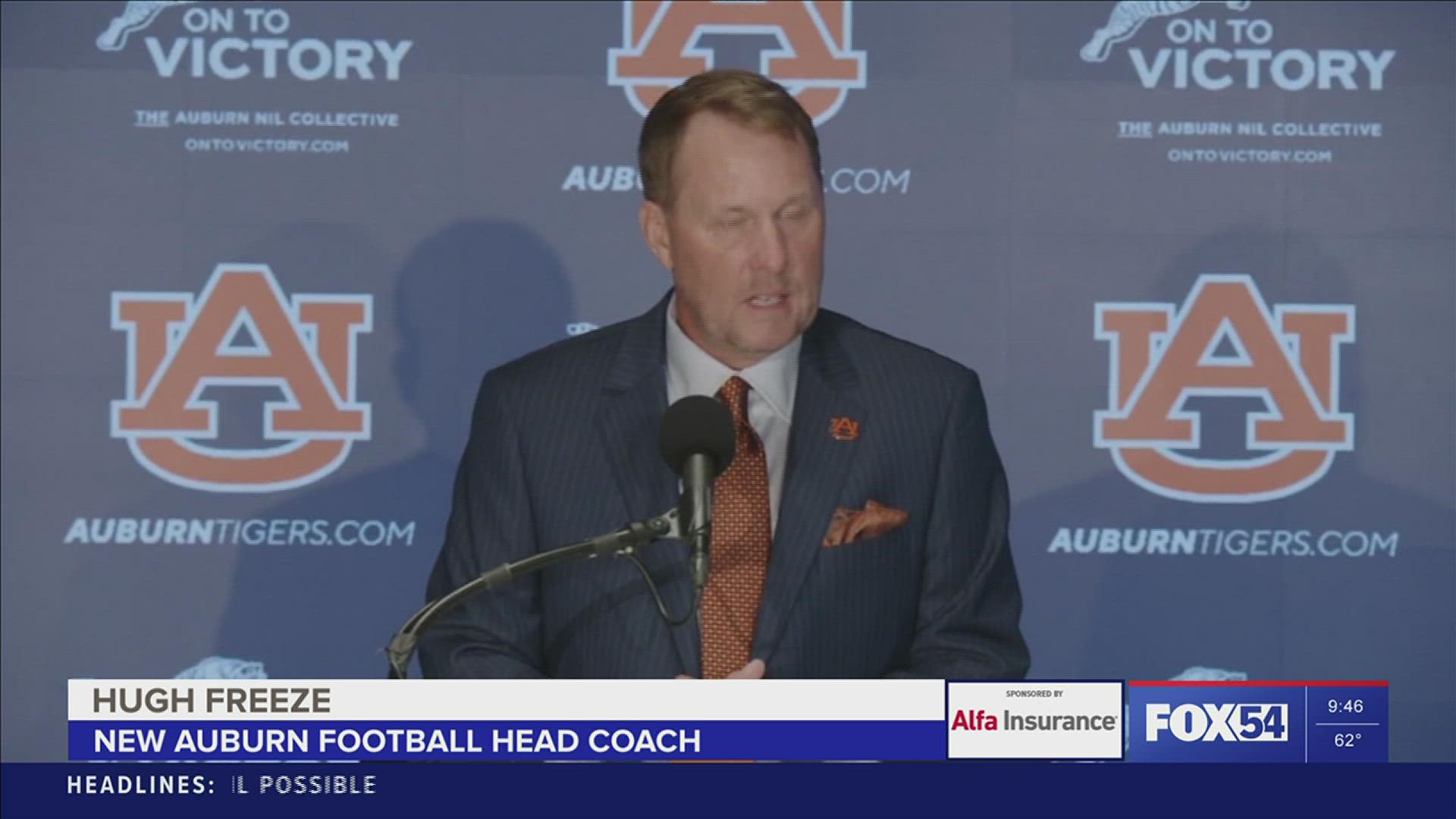 Auburn held Hugh Freeze's introductory press conference on Tuesday morning