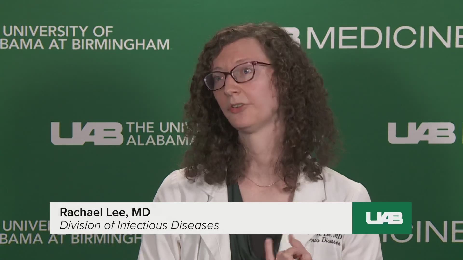 UAB doctor Rachael Lee explains how to properly put on, wear, and clean a cloth mask.