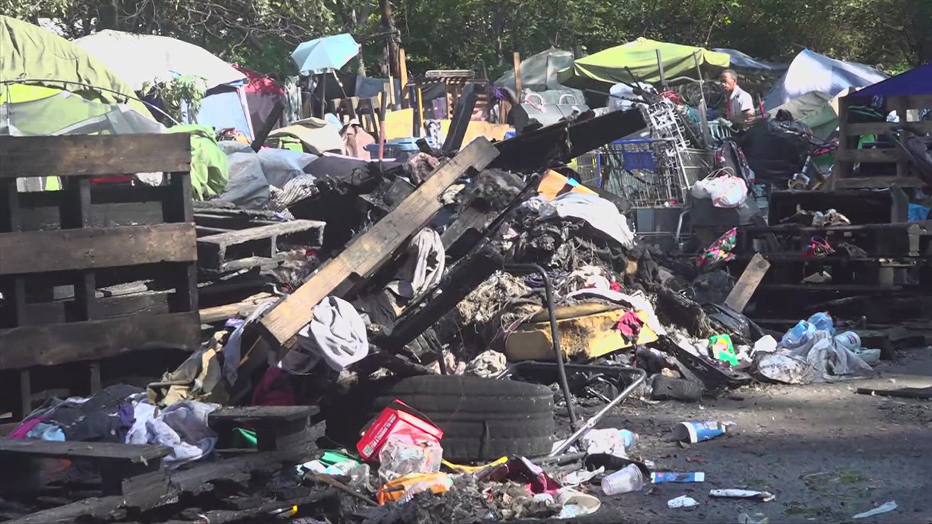 It’s all after a fire spread throughout the camp causing displacement of many residents.