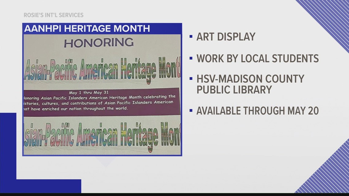 Local artwork display in honor of Asian American and Pacific Islander Heritage Month