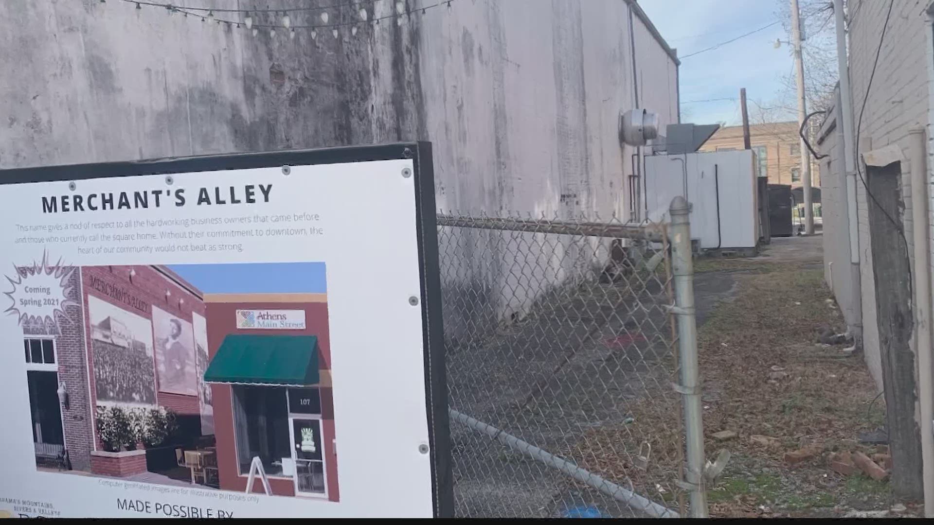 Athens Main Street leaders says they're in the construction phase of "Merchants Alley."