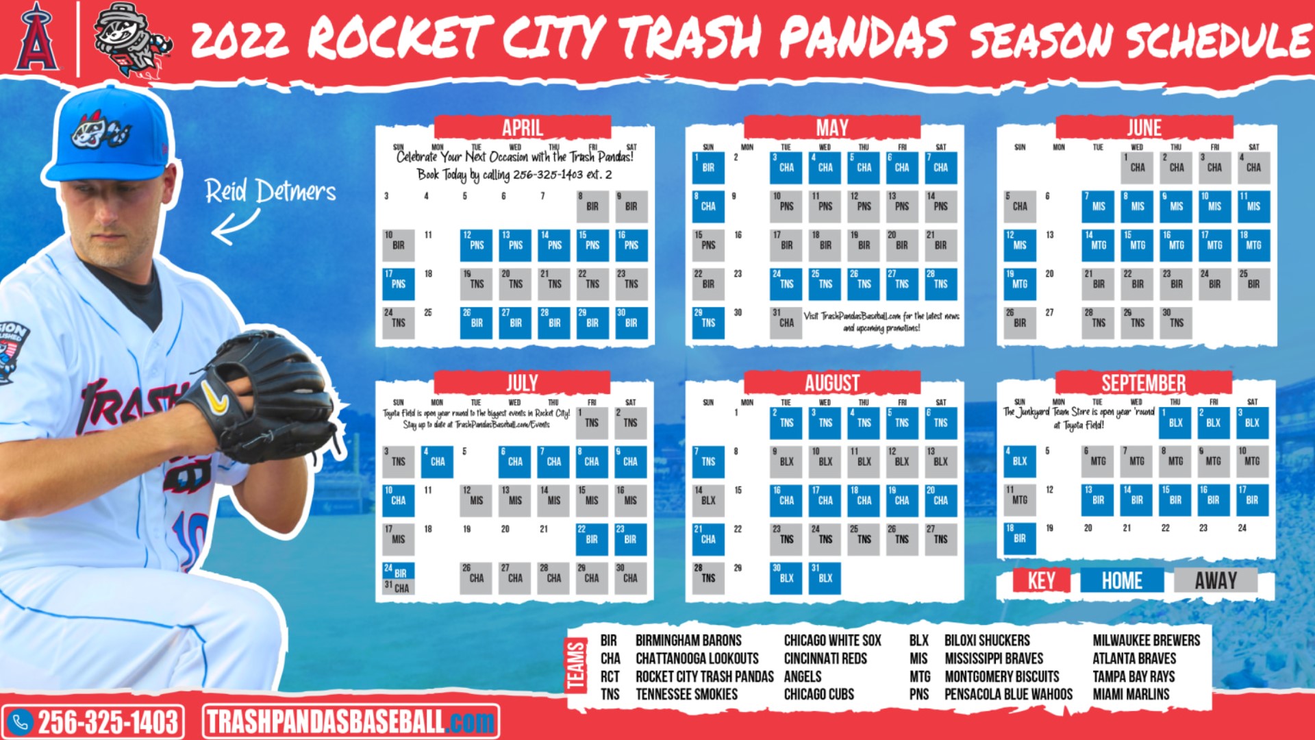 Rocket City Trash Pandas release 2022 schedule