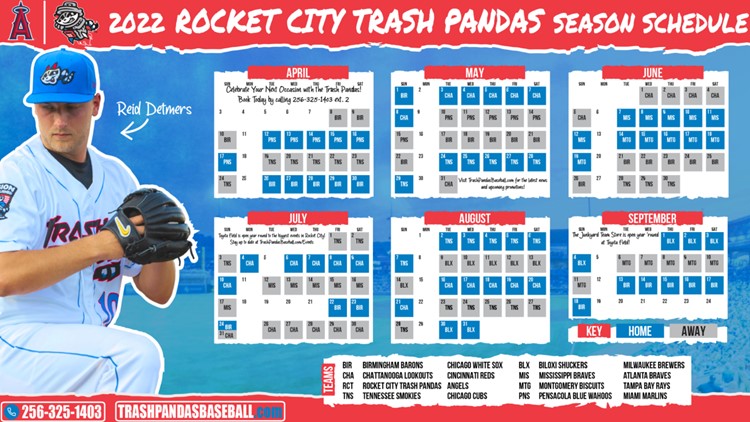 Montgomery Biscuits Schedule 2022 Rocket City Trash Pandas Release 2022 Schedule | Rocketcitynow.com