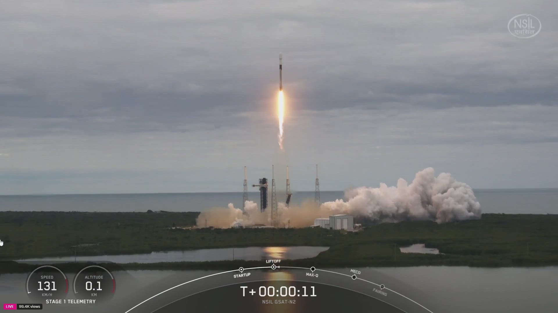 REPLAY: SpaceX Falcon9 Launch GSAT-20 (GSAT-N2)