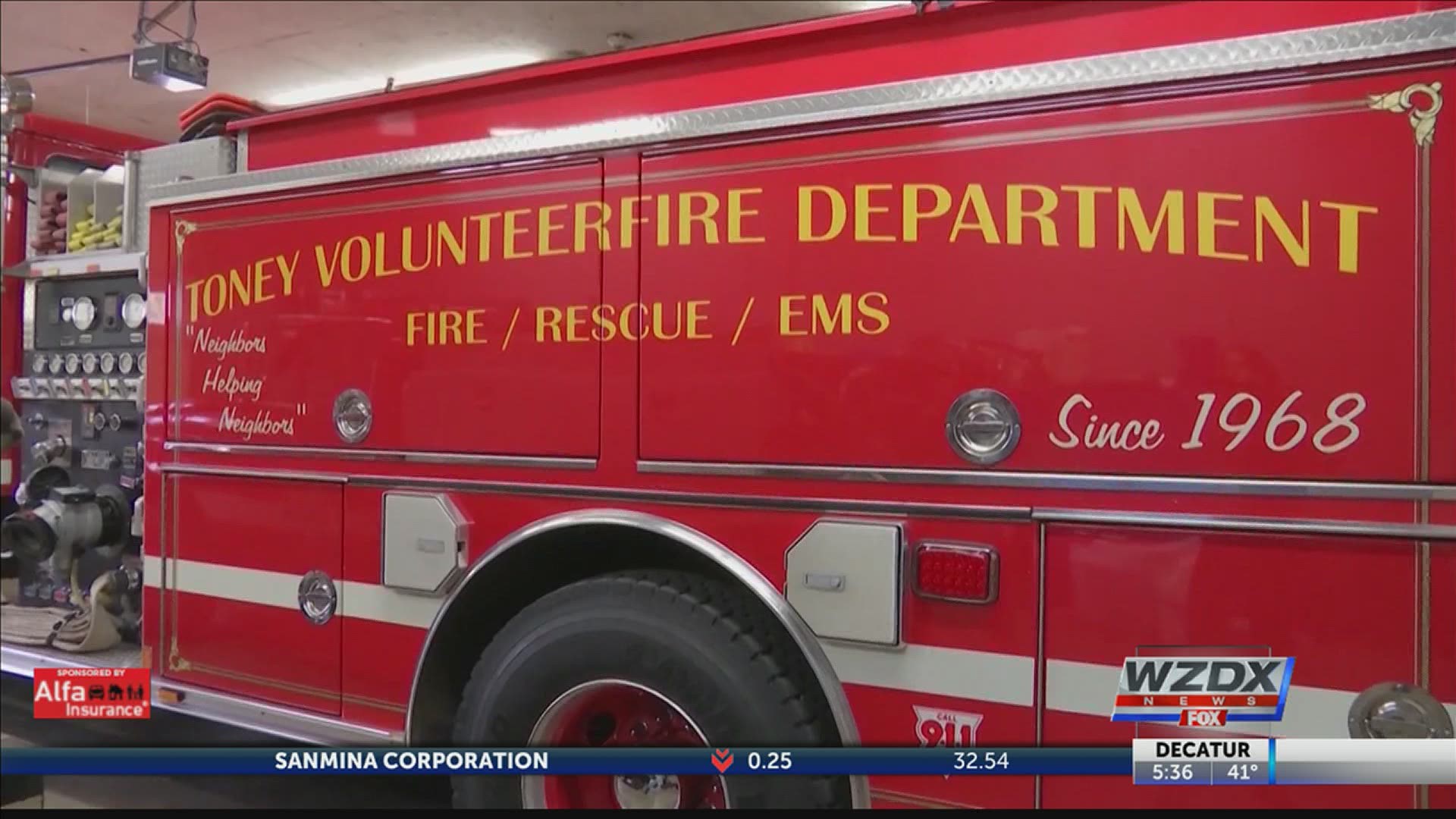 The pandemic is affecting the recruiting process and funding for volunteer fire departments, including the Toney Volunteer Fire Department.