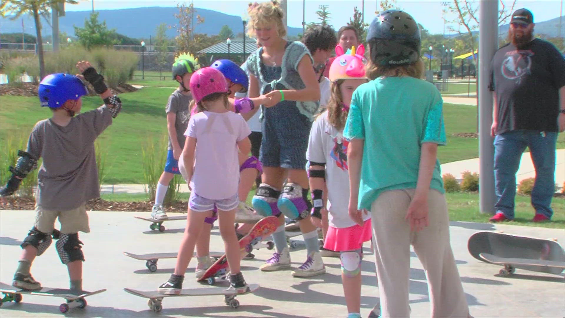 Bryce Wettstein and Jordyn Barratt gave budding skateboarders tips on how to improve their performance at Get-A-Way Skate Park.