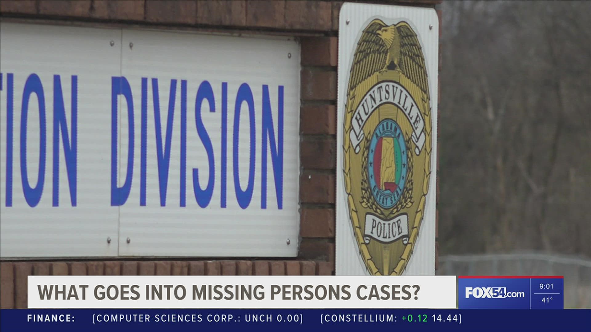 What's the process for a missing persons case?