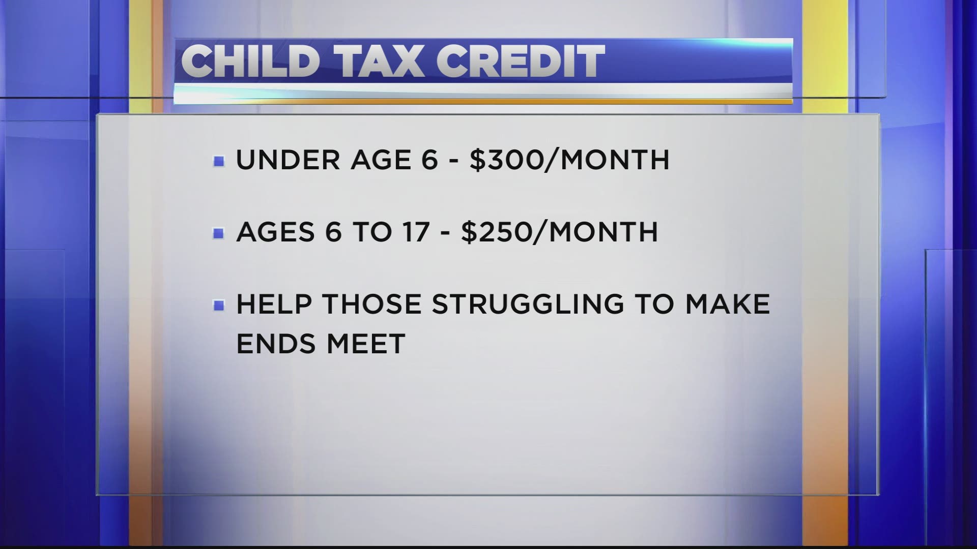 The new Child Tax Credit gives guardians $300 a month for kids younger than six and $250 a month for children ages six to 17.