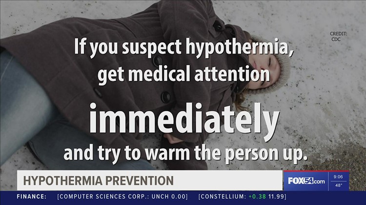 What are the signs of hypothermia?