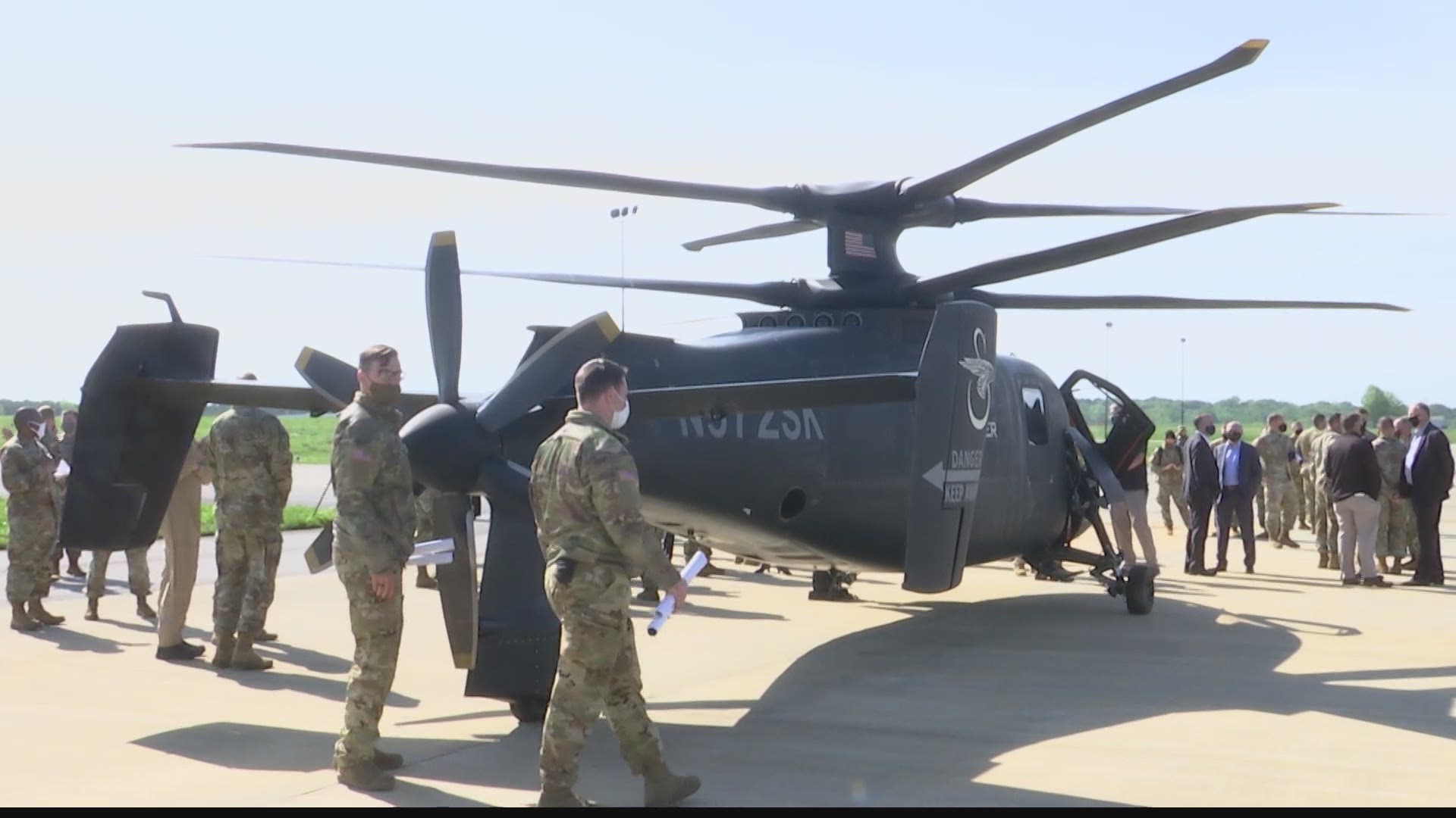 The one-of-a-kind Sikorsky S-97 Raider helicopter is part of the Army's Future Vertical Lift Program.