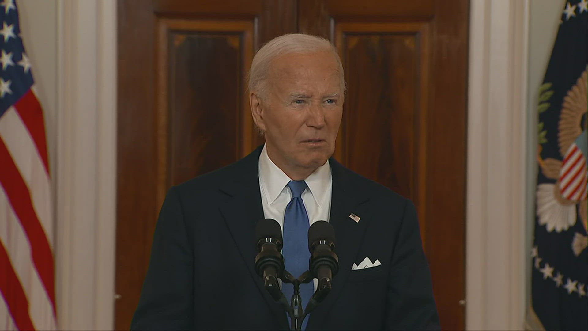 Biden concurs with Justice Sotomayor's dissent, and ends his speech with "May God help preserve our democracy." (Video provided by Fox)