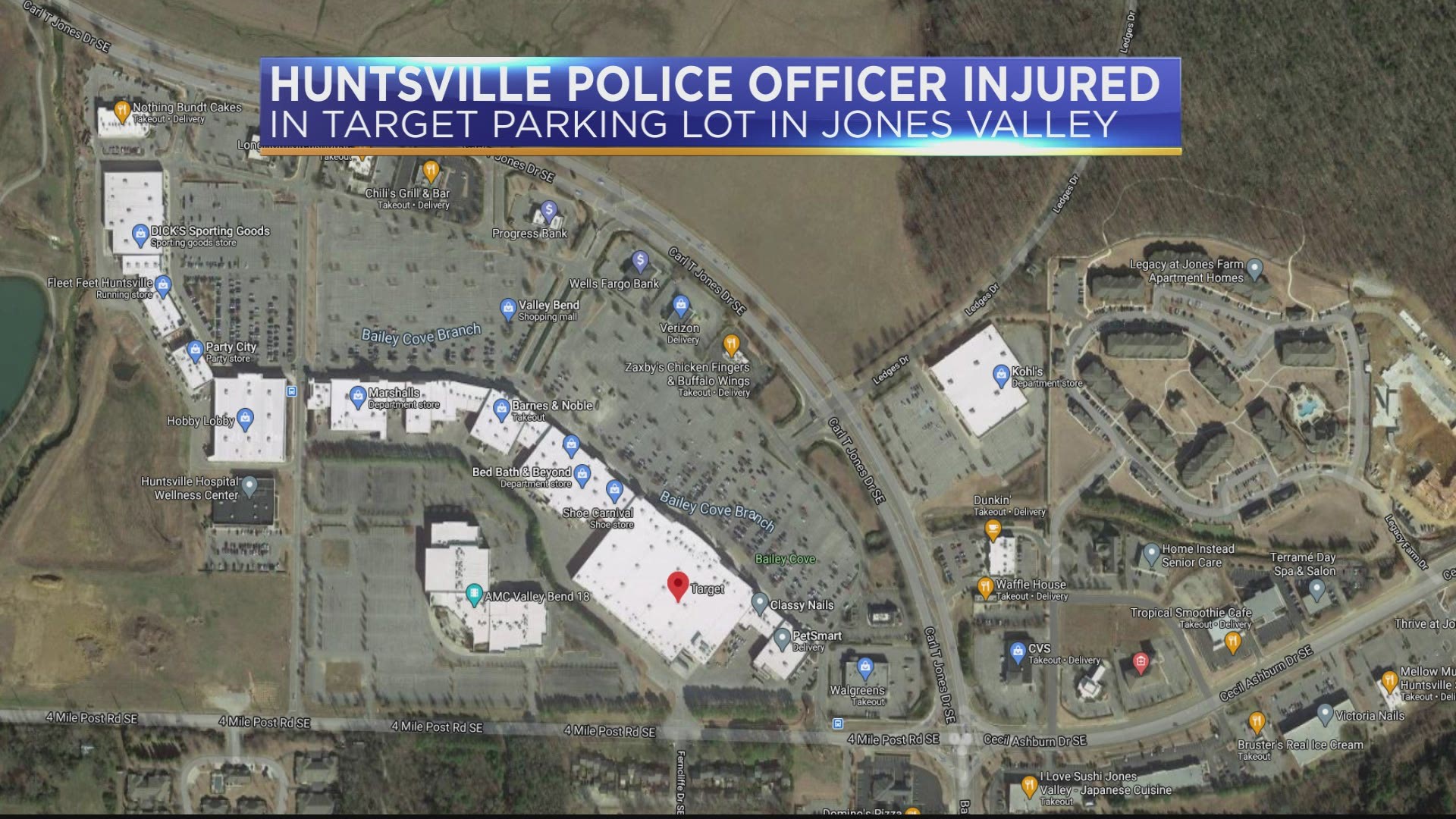 HEMSI was called just after 4:00 p.m. to the Target Parking lot on Carl T. Jones for an officer injured.