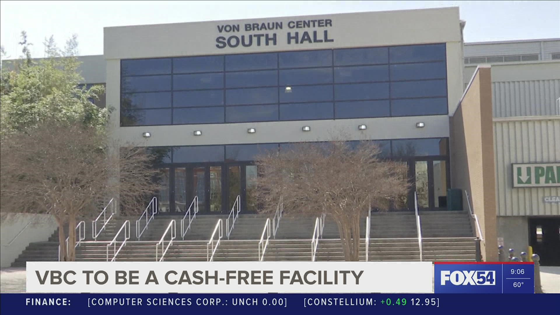 The Von Braun Center will only accept card and mobile payments starting Friday, October 28.