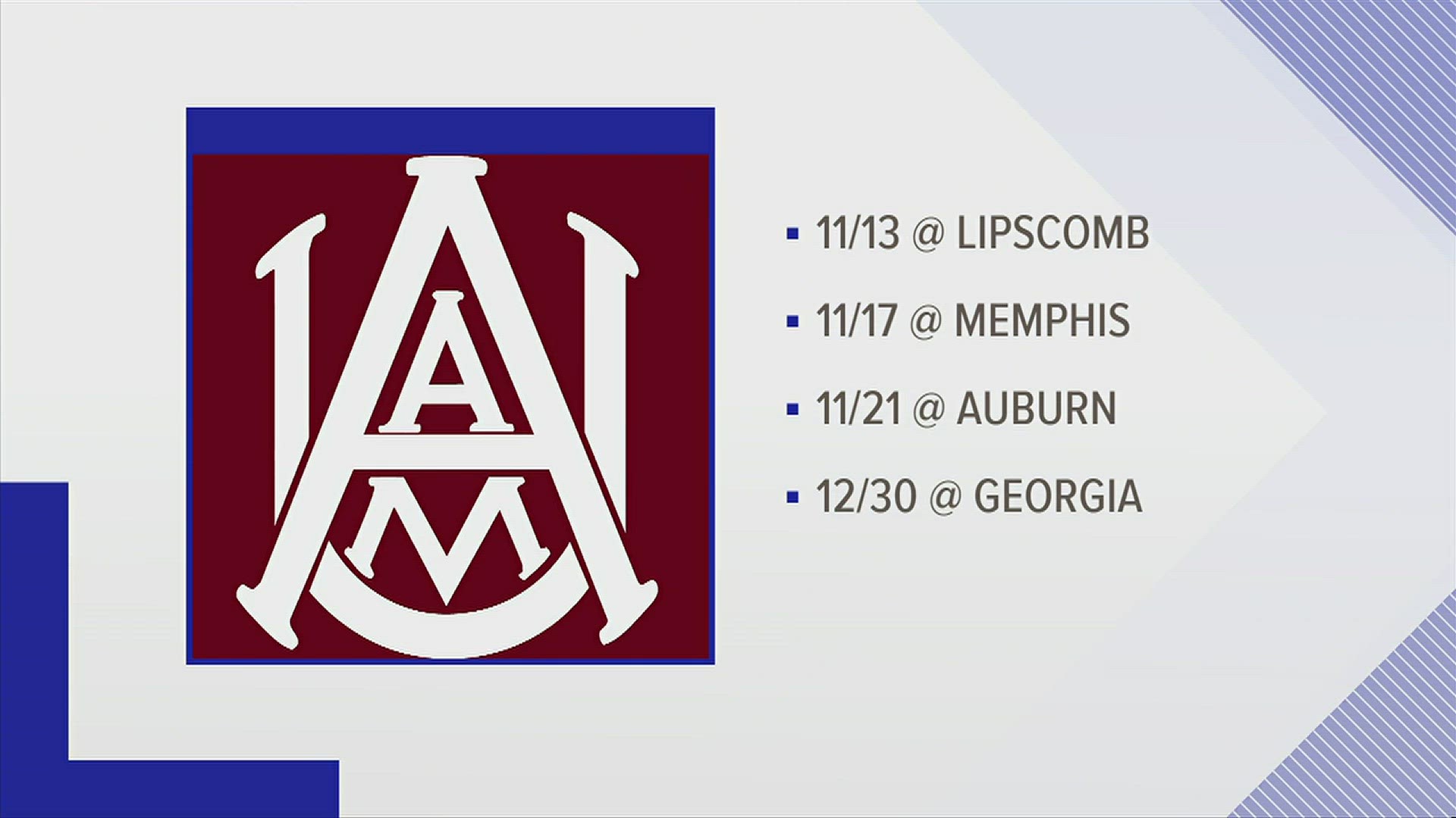 AAMU to play at as part of '2324 nonconference schedule