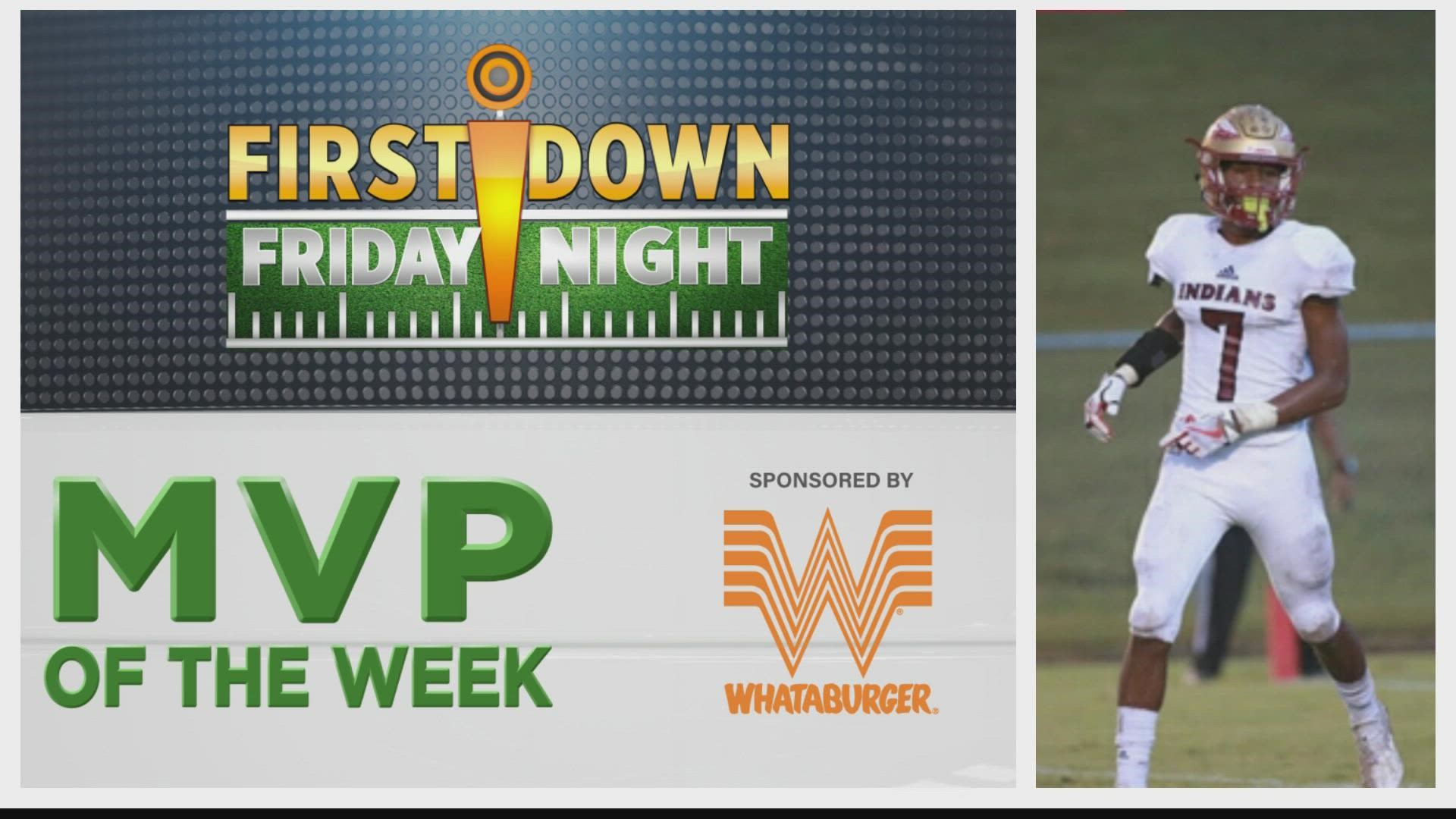 East Limestone's Fortune Wheeler rushed for 296 yards & scored three touchdowns in the Indians 24-14 victory. Wheeler has been named the FDFN MVP of the Week