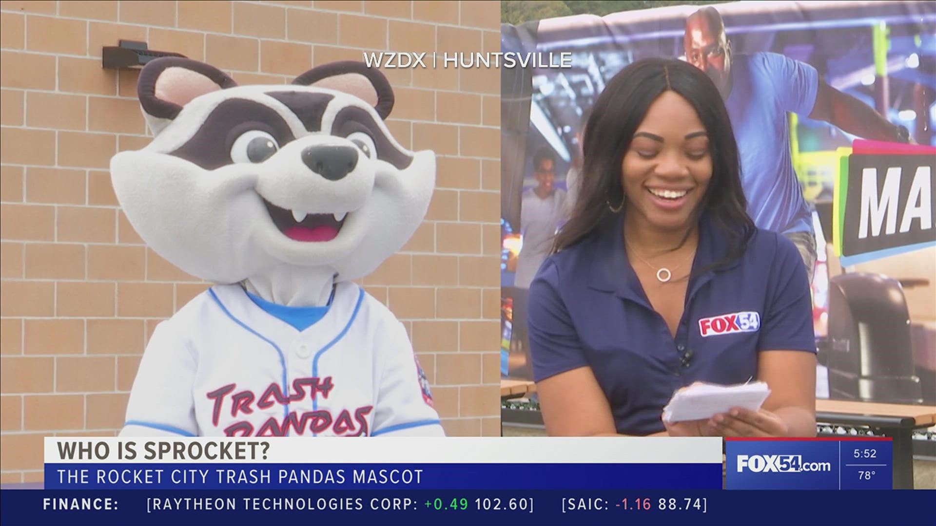 Sprocket is more than a mascot he is a major part of the Rocket City Trash Pandas organization.