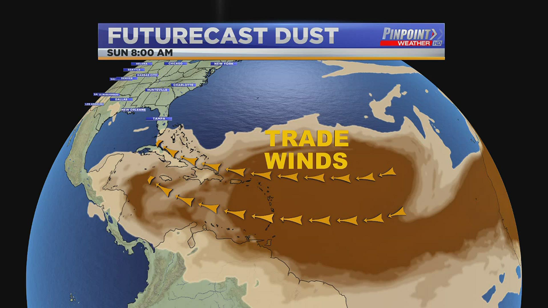 Saharan Dust will could move into the Tennessee Valley by next week.
