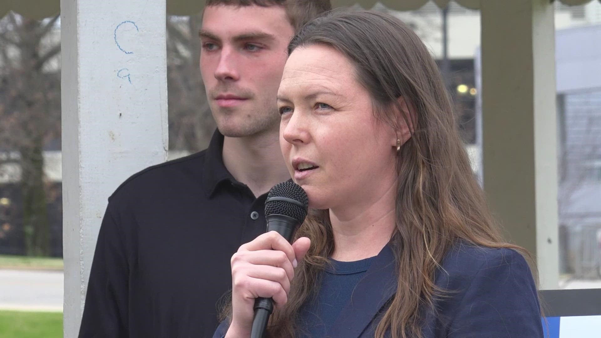 Supporters from across the state and the world gathered at Big Spring Park to support Ukraine, just one year after Russia's invasion.