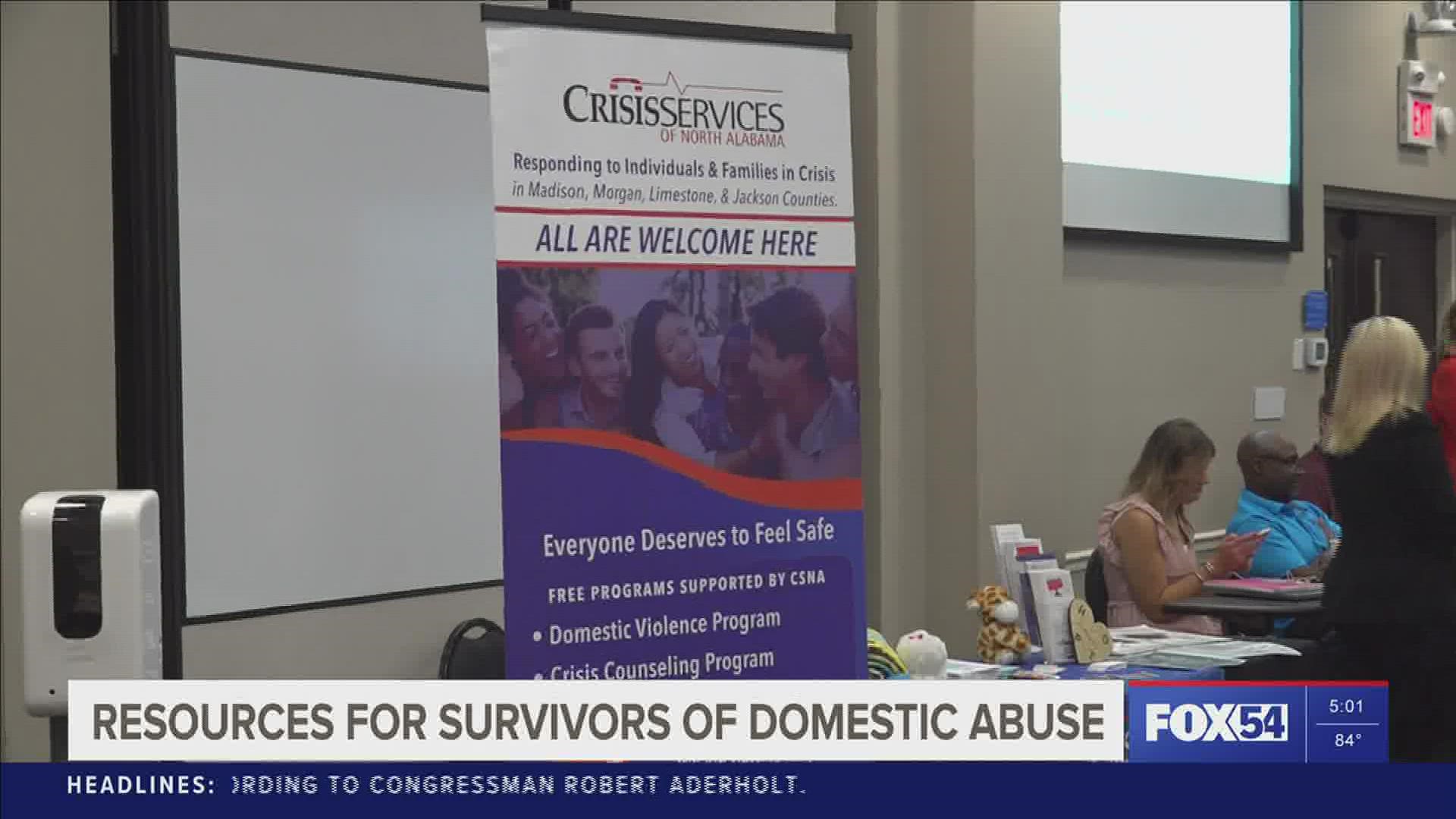 The non-profit "Realtors in Action" with Crisis Services of North Alabama and others share with the community how they can help survivors of domestic abuse.
