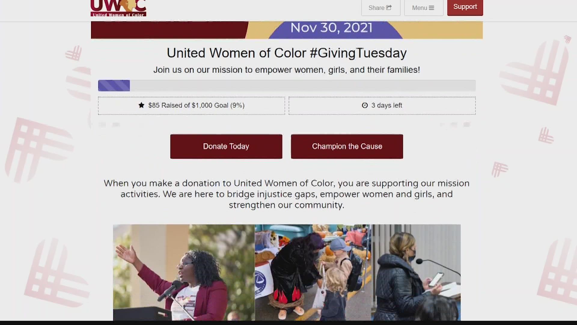 Looking for a way to give back this Giving Tuesday? United Women of Color Huntsville is a non-profit organization and needs your help.