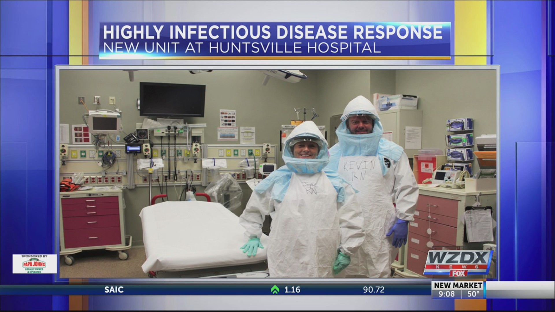 The new Highly Infectious Disease Response Unit is now in place at the hospital, thanks to a grant from the Alabama Department of Public Health. In a post announcing the new unit, the Huntsville Hospital Foundation said if there's ever a case of Ebola, SARS, or other infection disease in our region, the Huntsville Hospital ER is now equipped to handle it.