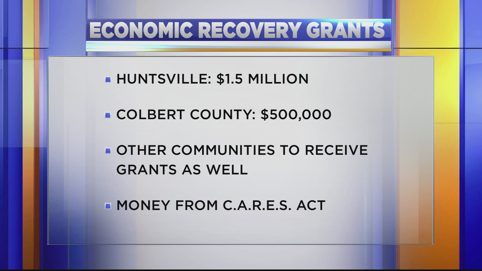 Huntsville is set to use $1.5 million to aid people without housing while Colbert County plans to start a mobile health clinic.