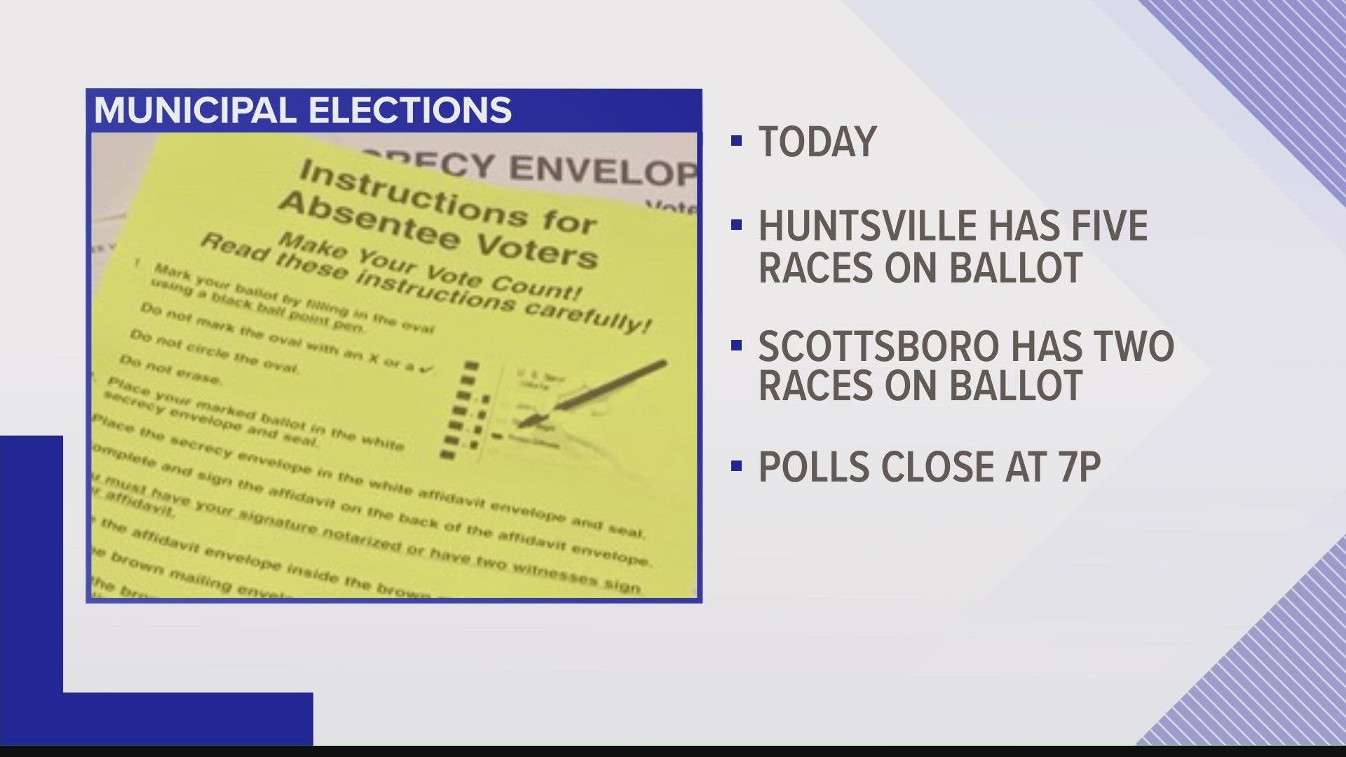 Five races are on the ballot in Huntsville. Two Huntsville City Council races, and three Huntsville Board of Education races.