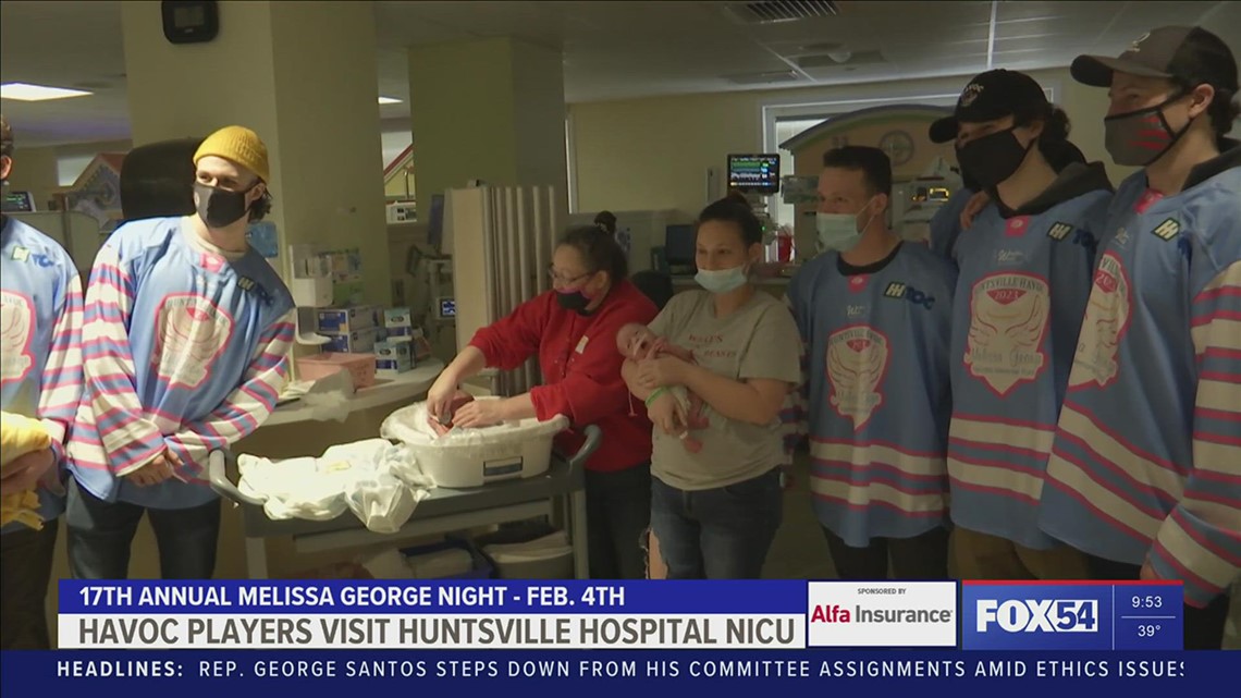 Havoc visit Huntsville Hospital NICU ahead of 17th annual Melissa George Night