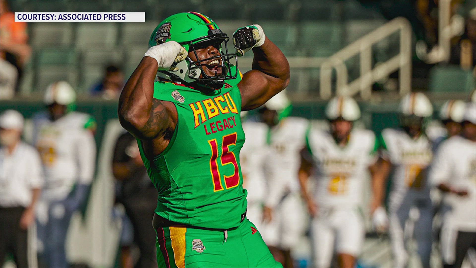Zareon Hayes recorded four sacks as he was selected on Saturday afternoon as the HBCU Legacy Bowl Defensive MVP.