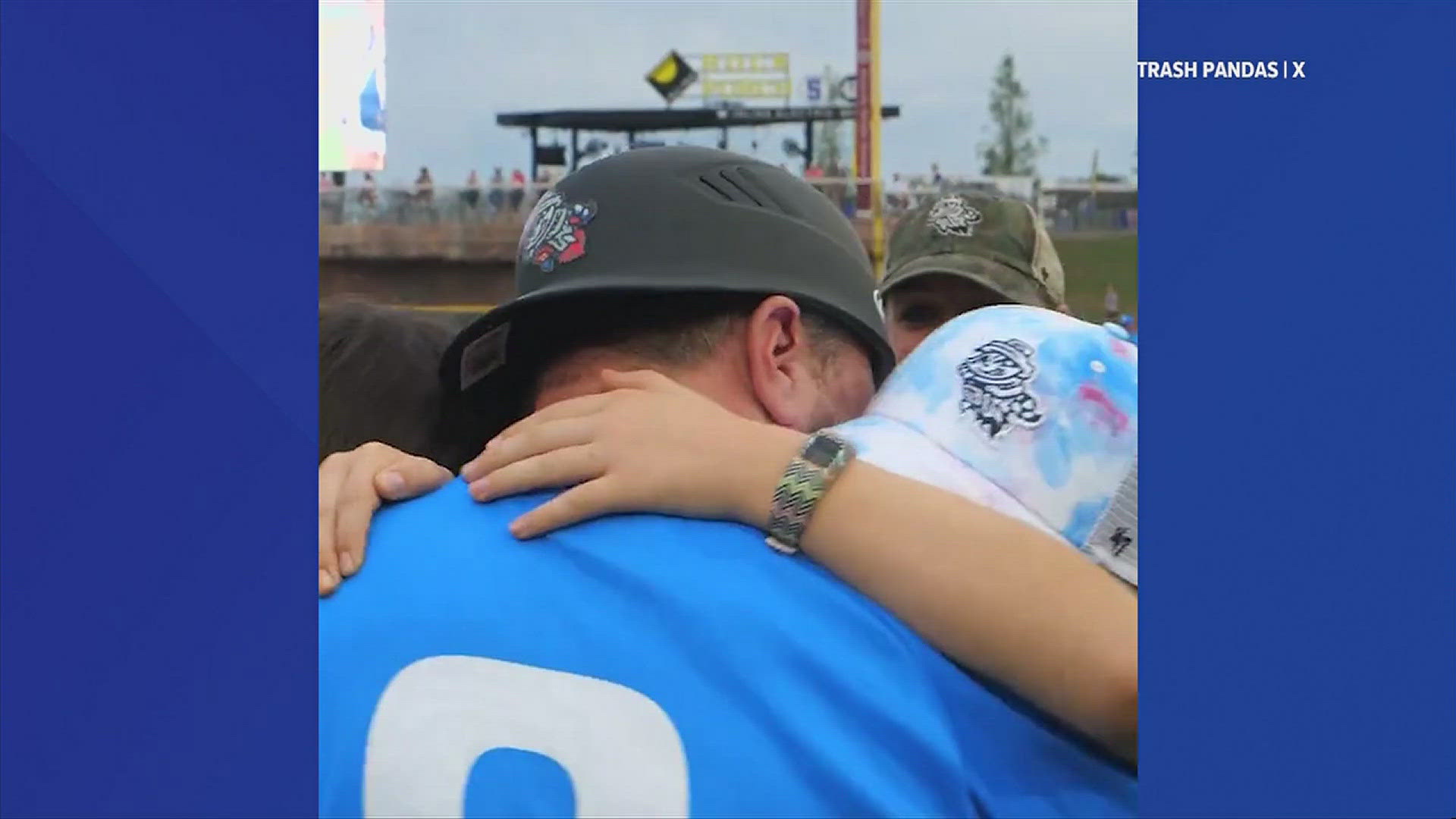 Watch as a 10-year-old celebrating her birthday at Toyota Field gets a surprise visit from her military dad.