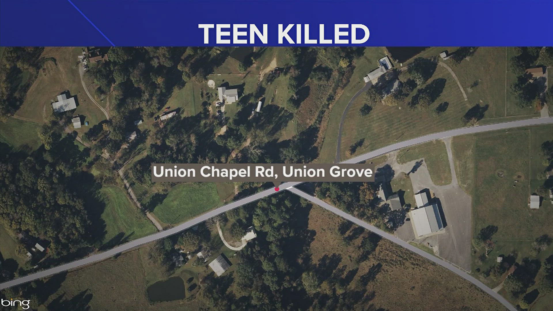 According to ALEA, the Union Grove teen was injured when the Honda four-wheeler ATV that the teen was driving left the roadway and struck a tree.